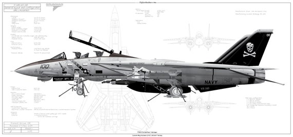 F-14B-145 GR トムキャット戦闘機飛行隊 103「ジョリー ロジャース