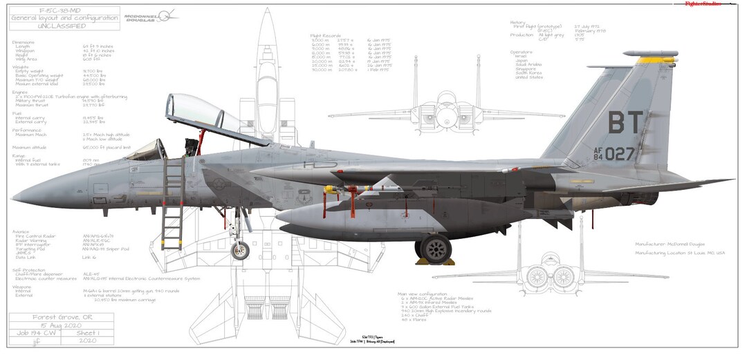 F-15C-38-MC Eagle 53 Tactical Fighter Squadron 