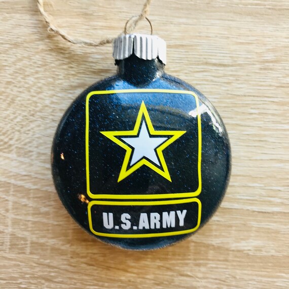 Personalized Air Force Christmas Ornament Military Memorial Glass Tree Ornament