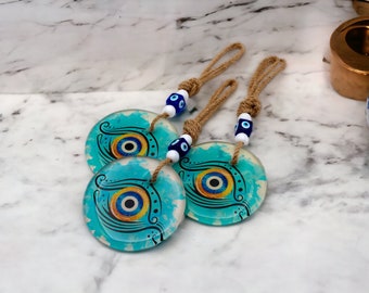 Epoksyd 10 cm Okrągły Nowy Projekt Oka Złe Oko Ochrona Ściana lub Drzwi Wisząca Dekoracja Domu / Ozdoba