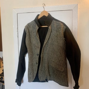 Custom Asymmetrical Tweed / Denim Jacket Handmade image 2