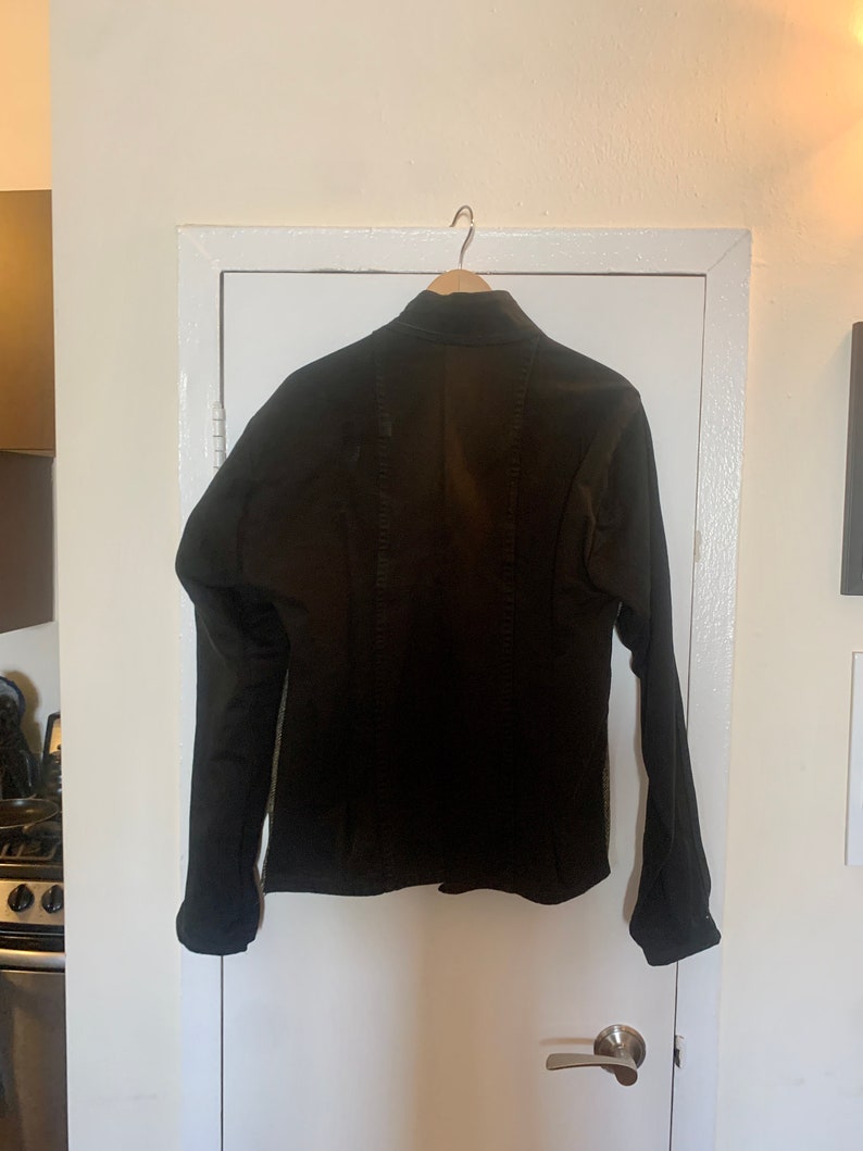 Custom Asymmetrical Tweed / Denim Jacket Handmade image 6