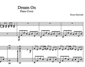 DOWNLOADABLE - Dream On - Piano Cover by Rhapsodyenmauve, a.k.a. Elena Marinaki