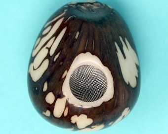 Tagua Pipe Handmade, Half Polished finish, 100% Vegetable Ivory