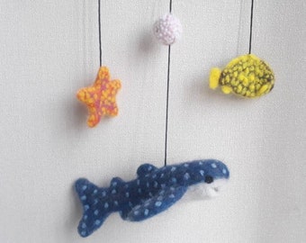 Under The Sea Wall Hanging. Needle felted animals