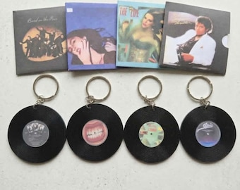 Retro Vinyl LP (Any Album) NFC Keyring/Bag Tag