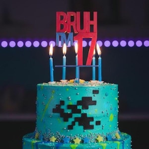 Personalized 3D Printed Cake Topper – Teen Birthday Decor image 1