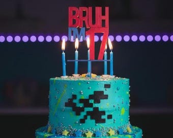 Personalized 3D Printed Cake Topper – Teen Birthday Decor