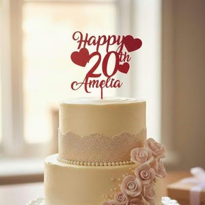 3D Printed Birthday Cake Topper - Personalised 画像 1