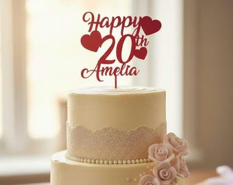 3D Printed Birthday Cake Topper - Personalised