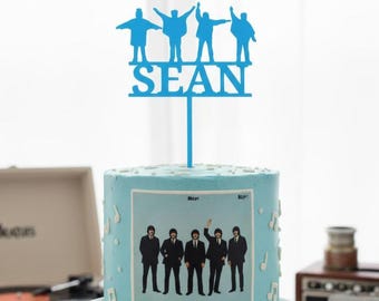 Beatles Themed 3D Printed Cake Topper - Personalised