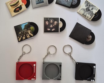 Custom 3D Printed NFC Record Player Keychain: Tap to Play Music (Spotify)
