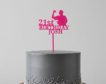 Darts Themed 3D Printed Cake Topper - Personalised