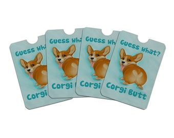 Guess What Corgi Butt Funny Joke Can Cooler Drink Hugger Insulated Holder