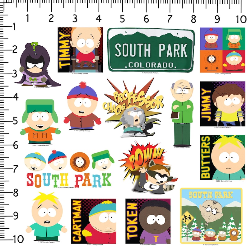 South Park Officially Licensed Deluxe Vinyl Stickers Variety Pack - Set ...