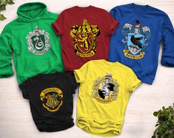 Harry Potter Hogwarts Houses Family Matching Officially Licensed Tees, Sweatshirts, Baby Snapsuits