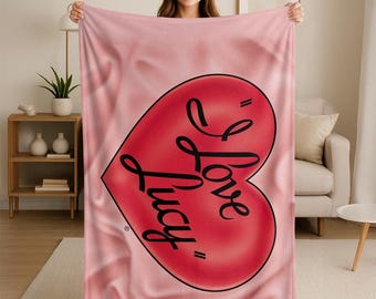 I Love Lucy 3D Logo Officially Licensed SilkyTouch Blanket 36x58 Inches