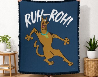 Manta tejida con licencia oficial de Scooby Doo Ruh Roh, 50x60 pulgadas