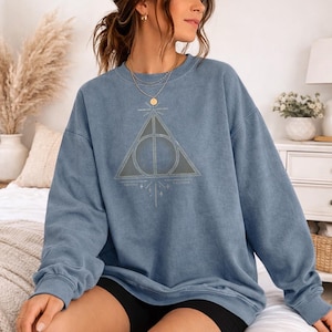 Deathly Hallows Comfort Colors Sweatshirt & Tee – Officially Licensed Harry Potter Apparel