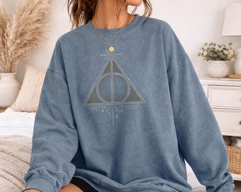 Deathly Hallows Comfort Colors Sweatshirt & Tee – Officially Licensed Harry Potter Apparel
