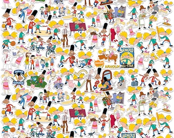 ¡Oye Arnold! Paquete variado de pegatinas de vinilo de lujo con licencia oficial - Set de 100