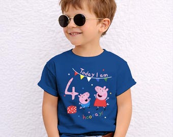 Peppa Pig Birthday T-Shirt, Ages 1-5, Officially Licensed