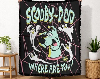 Manta tejida con licencia oficial de Scooby Doo Spooky Ghosts, 50x60 pulgadas