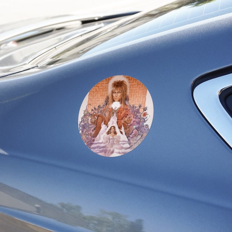 David Bowie As Jareth From The Labyrinth Circle Bumper Window Sticker
