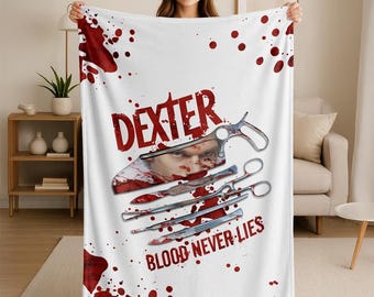 Dexter Blood Never Lies Officially Licensed SilkyTouch Blanket 36x58 Inches