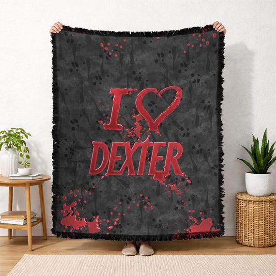 Dexter I Heart Dexter Officially Licensed Woven Tapestry 50x60 Inches