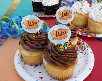 Gilmore Girls Luke's Diner Officially Licensed Cupcake Toppers - Set of 6