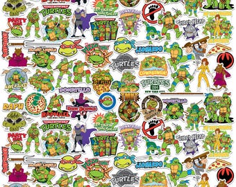 Teenage Mutant Ninja Turtles Officially Licensed Deluxe Vinyl Stickers Variety Pack - Set of 100