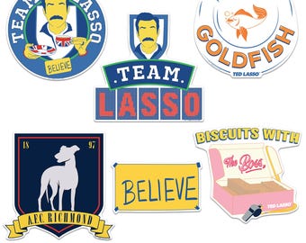 Ted Lasso Officially Licensed Deluxe Vinyl Stickers Variety Pack - Set of 100