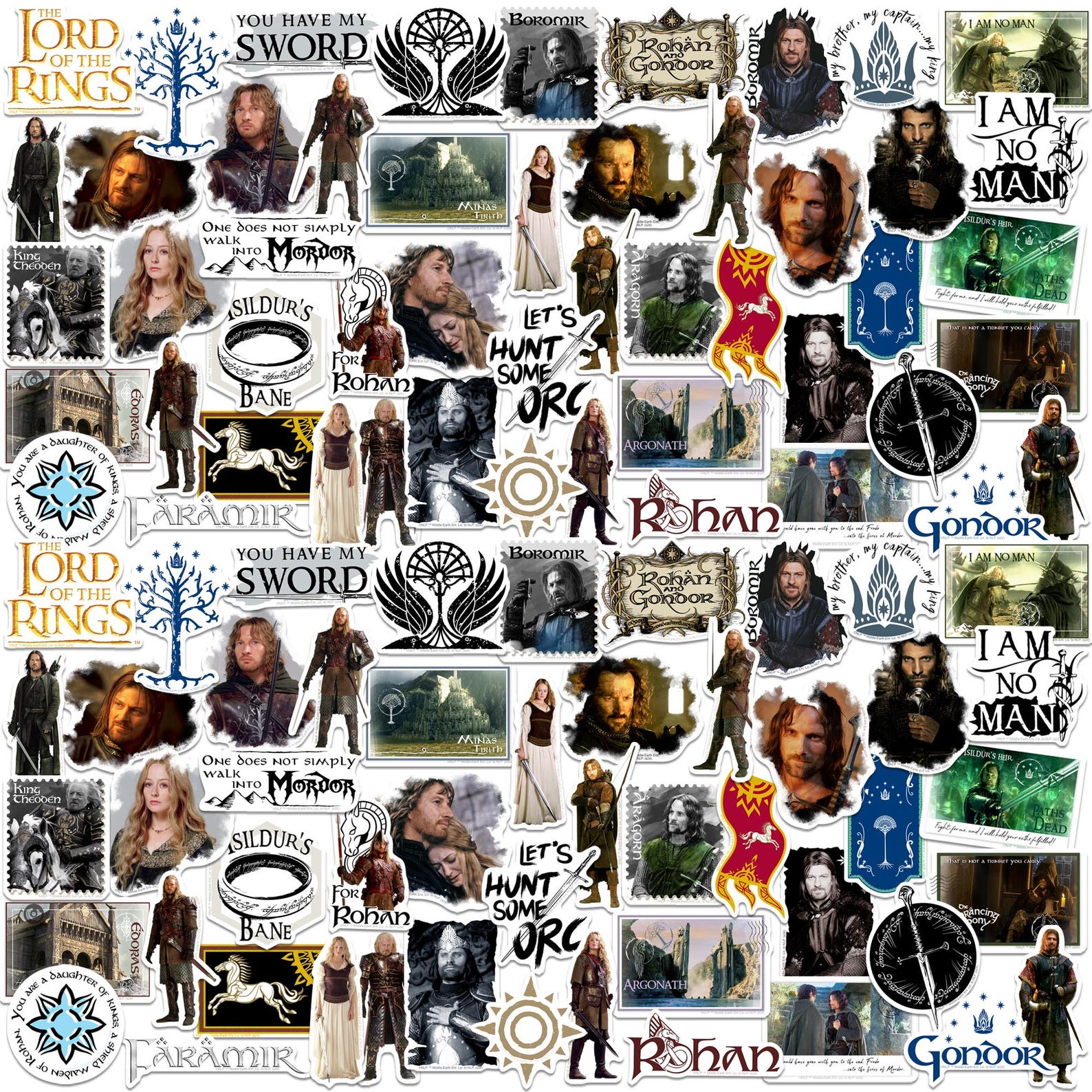 Rings Sticker Set Lord of the Rings Officially Licensed Deluxe Vinyl Stickers Variety ...