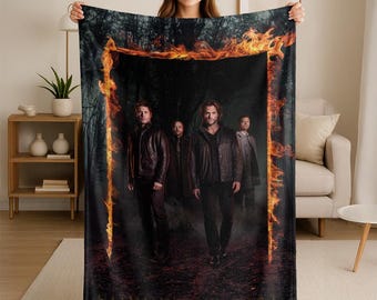 Supernatural Fire Frame Officially Licensed SilkyTouch Blanket 36x58 Inches