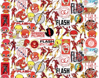 The Flash Officially Licensed Deluxe Vinyl Stickers Variety Pack - Set of 100