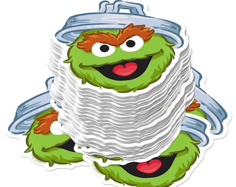 Paquete variado de pegatinas de vinilo de lujo con licencia de Barrio Sésamo (100 unidades)