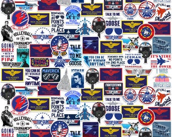 Top Gun Officially Licensed Deluxe Vinyl Stickers Variety Pack - Set of 100