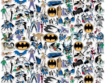 Batman The Animated Series Officially Licensed Deluxe Vinyl Stickers Variety Pack - Set of 100