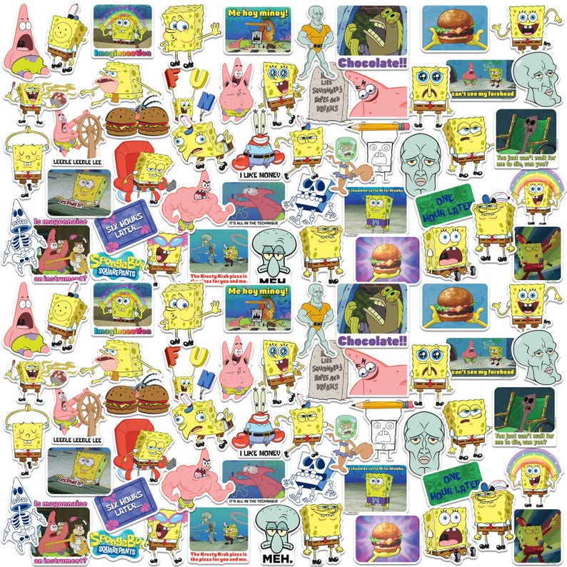 Spongebob Squarepants Officially Licensed Deluxe Vinyl Stickers Variety ...