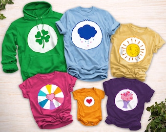 Care Bears Bellies Family Matching Officially Licensed Tees, Sweatshirts, Baby Snapsuits