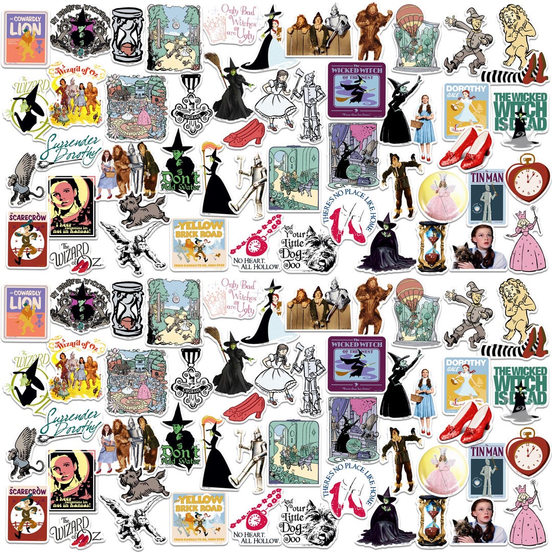The Wizard of Oz Officially Licensed Deluxe Vinyl Stickers Variety Pack ...