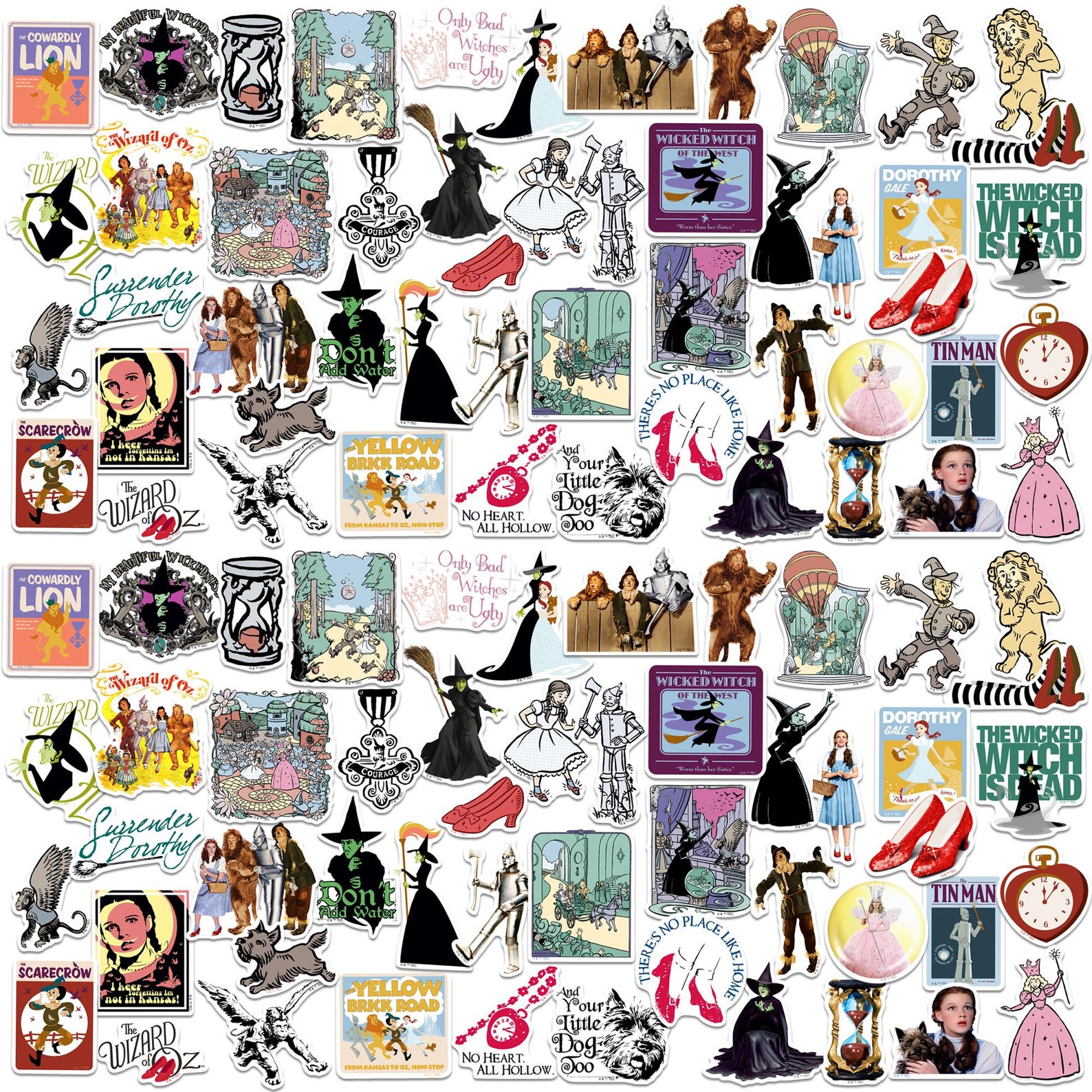 The Wizard of Oz Officially Licensed Deluxe Vinyl Stickers Variety Pack ...