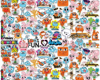Amazing World of Gumball Officially Licensed Deluxe Vinyl Stickers Variety Pack - Set of 100