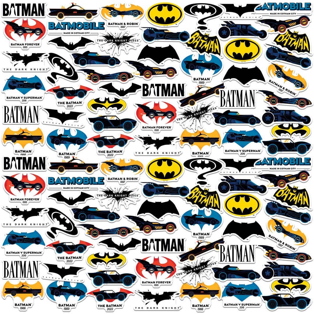 Batman Officially Licensed Deluxe Vinyl Stickers Variety Pack - Set of ...
