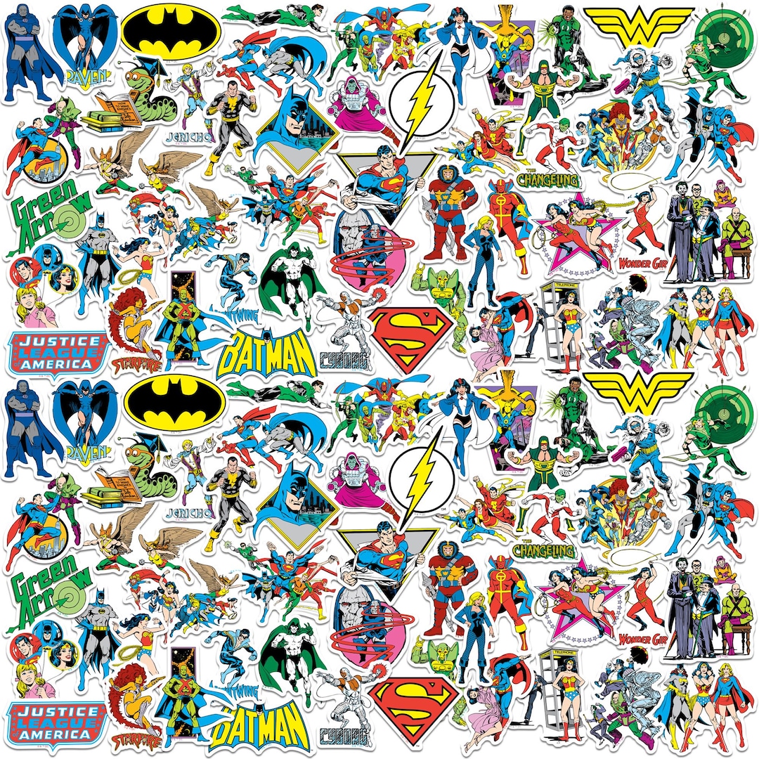 DC Comics Justice League Officially Licensed Deluxe Vinyl Stickers ...