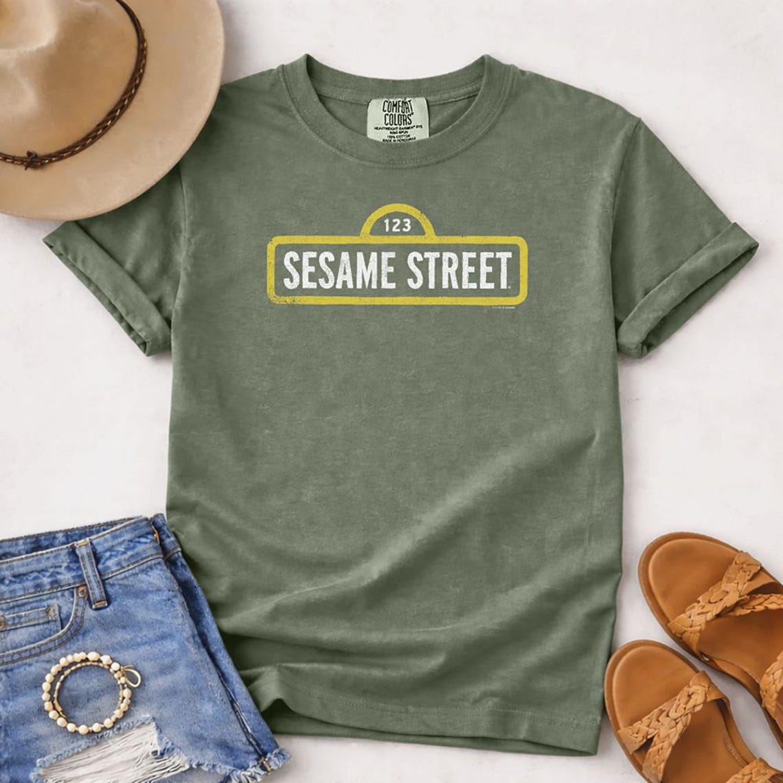 Sesame Street Ruff Sesame Street Rough Logo Officially Licensed Adult Oversized Comfort ...