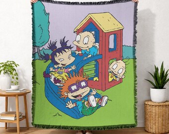 Manta tejida con licencia oficial de Rugrats Playground, 50x60 pulgadas
