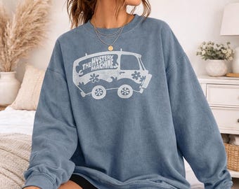 Scooby Doo Mysterious Shadow Officially Licensed Adult Oversized Comfort Colors T-Shirt and Crewneck Sweatshirts