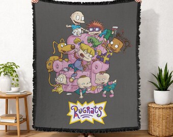 Manta tejida con licencia oficial de Rugrats Chair, 50x60 pulgadas